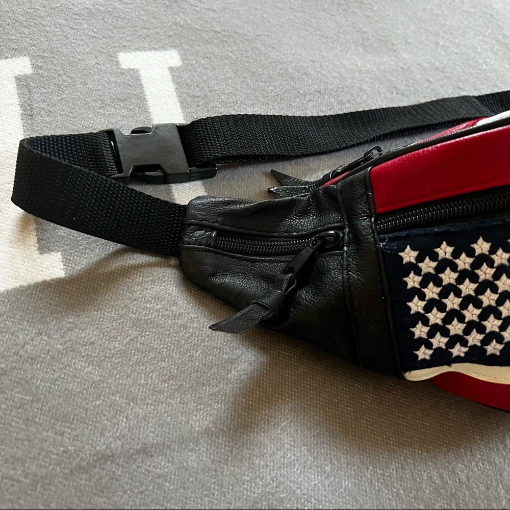 🇺🇸 USA Flag Real Leather Belt Bag - Picture 4 of 8